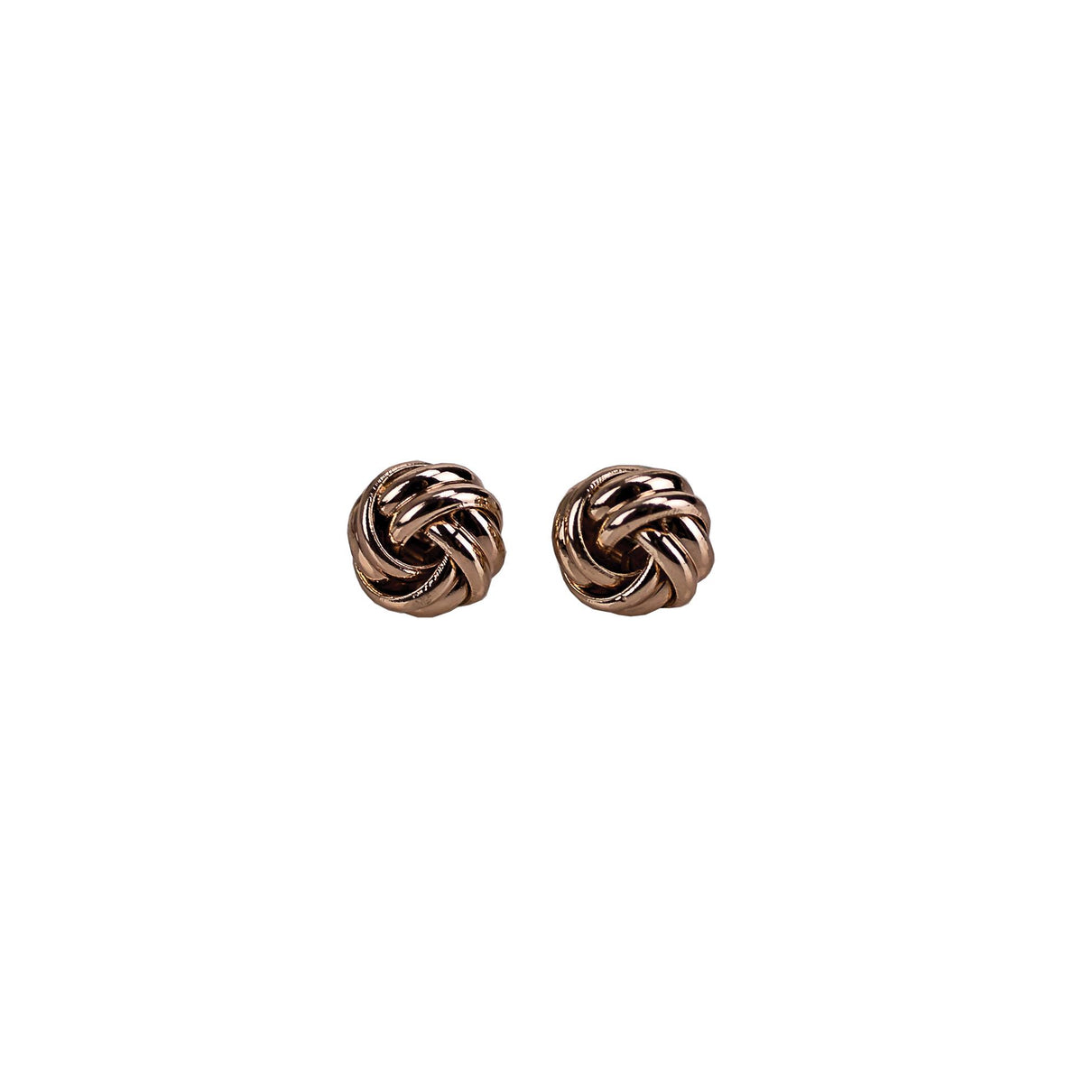 Completely Bella Rose Gold Love Knot Earrings