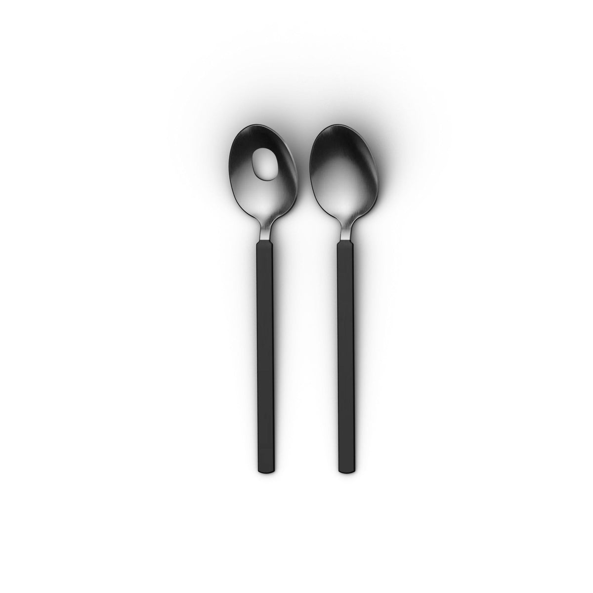 BergHOFF 2Pc Stainless Steel Salad Serving Utensils Duo, Smokey Black