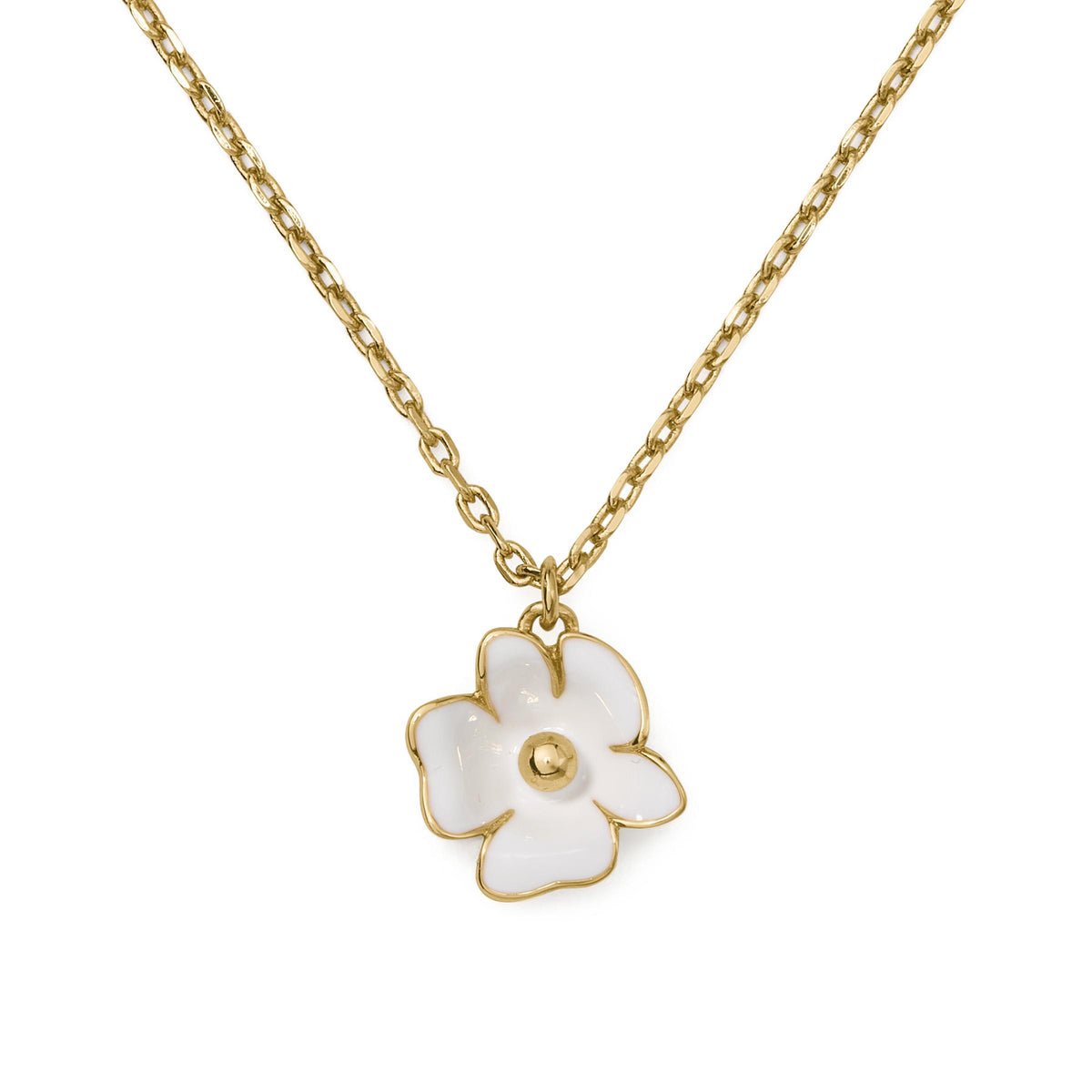 kate spade new york Golden Bloom Pendant - White/Gold