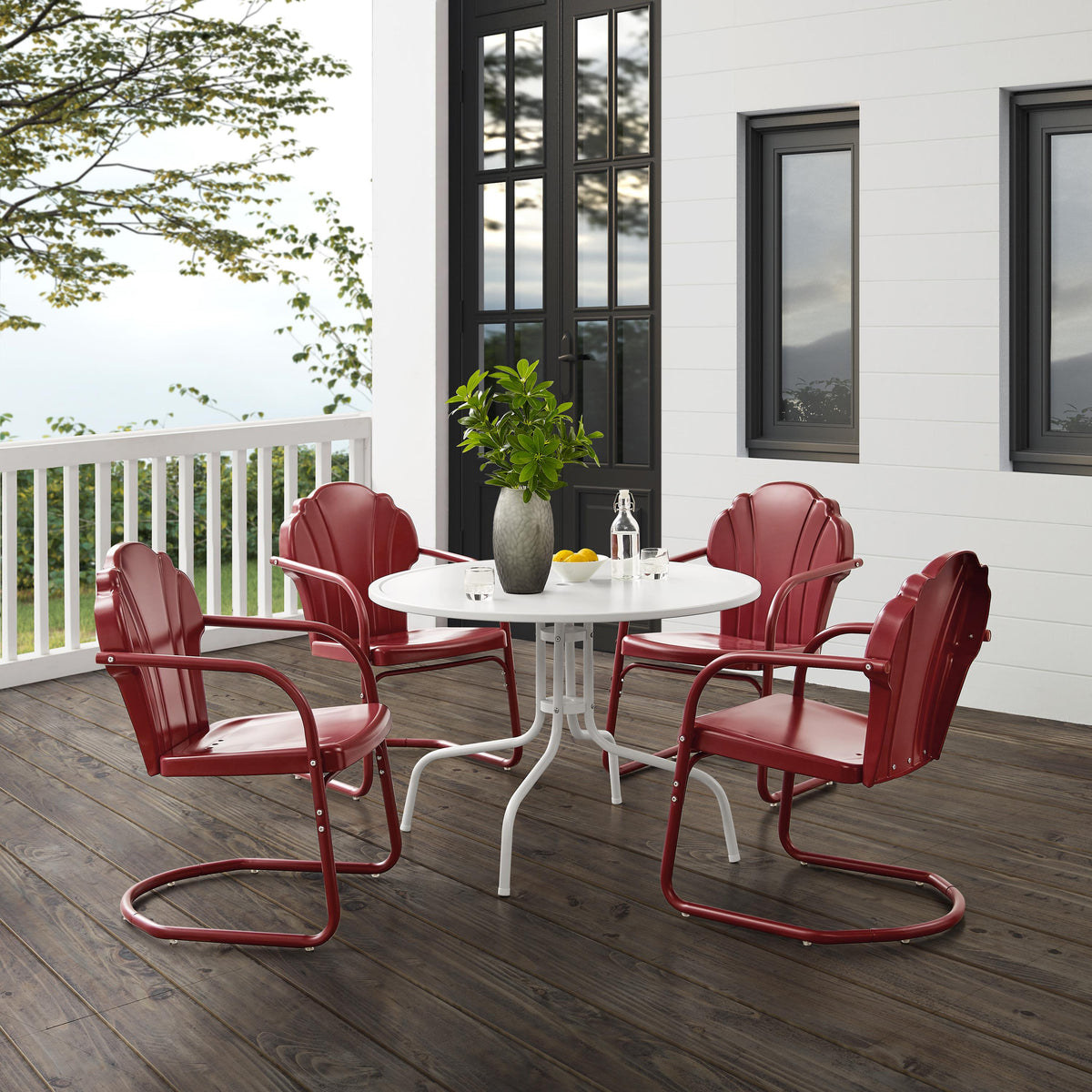 Crosley Outdoor Tulip 5Pc Retro Outdoor Dining Set