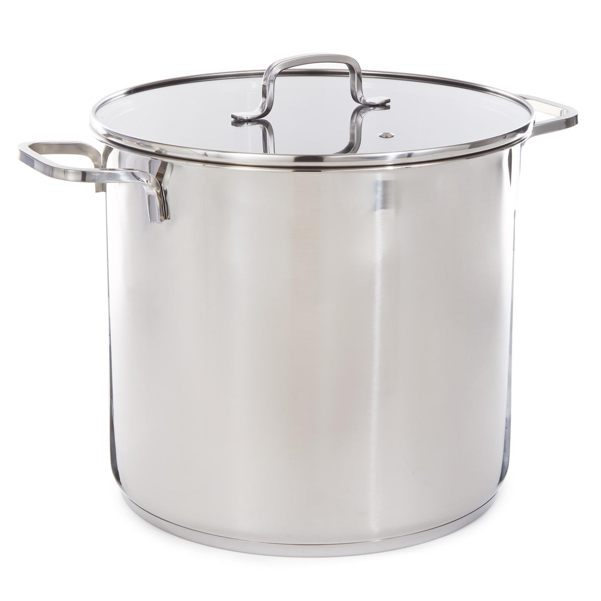 BergHOFF DiNA Helix 18/10 Stainless Steel 15.85qt. Stockpot 11", Glass Lid