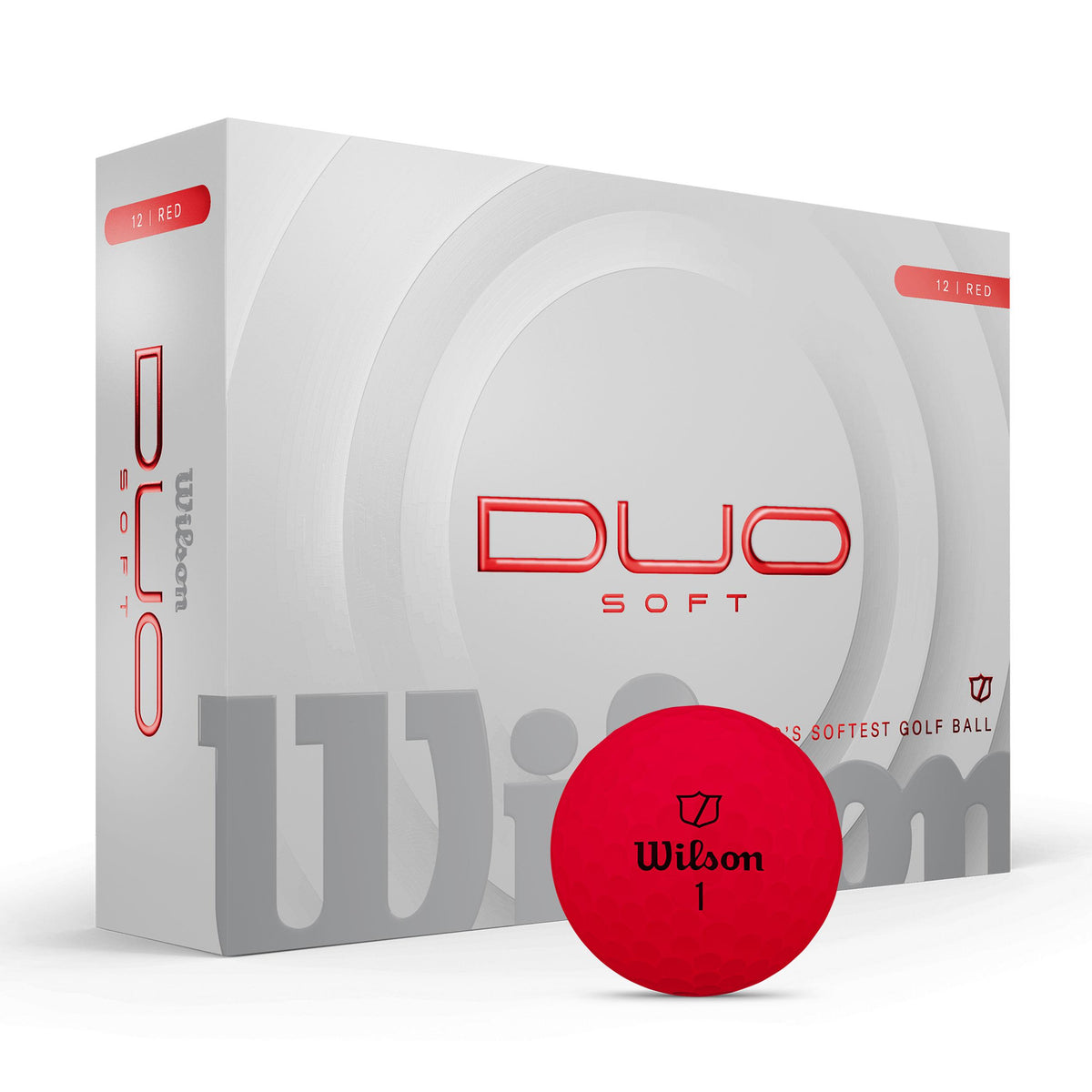 Wilson DUO Soft Red Golf Balls - 1 Dozen