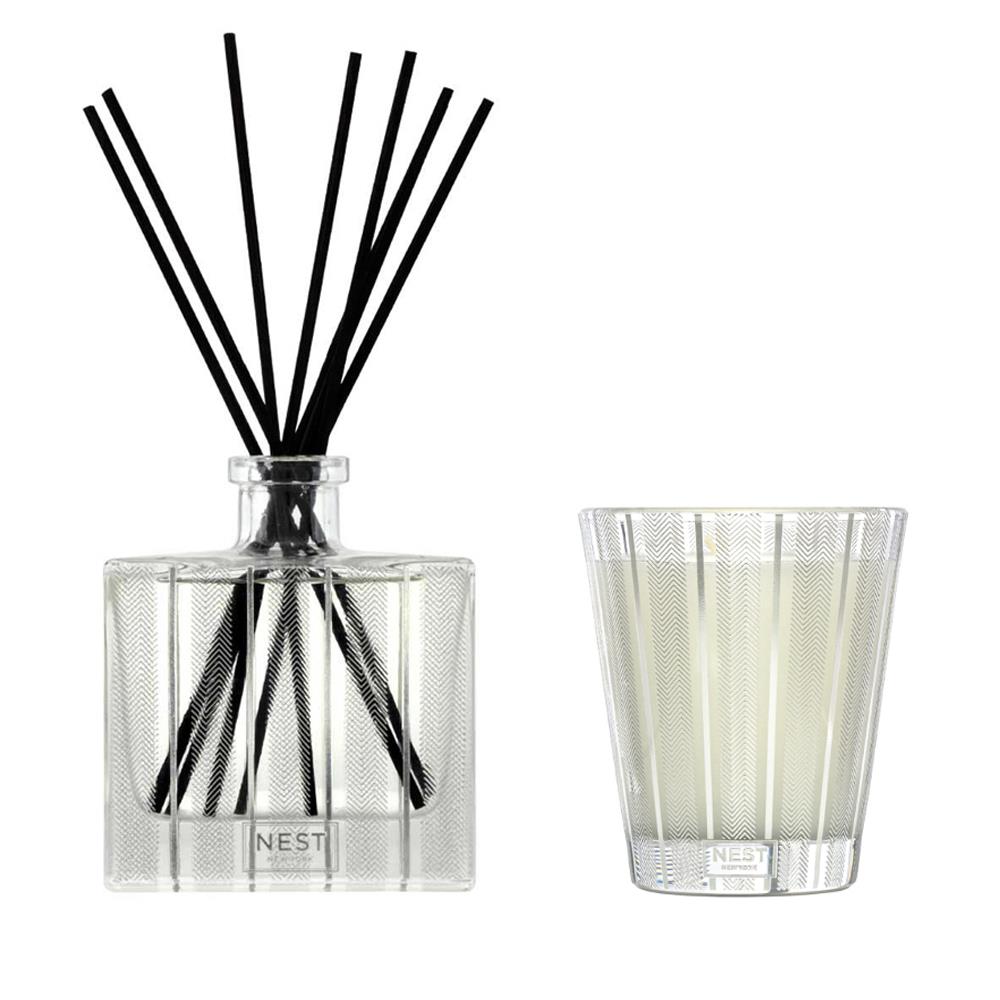 NEST Fragrances Blue Cypress and Snow Classic Candle & Reed Set