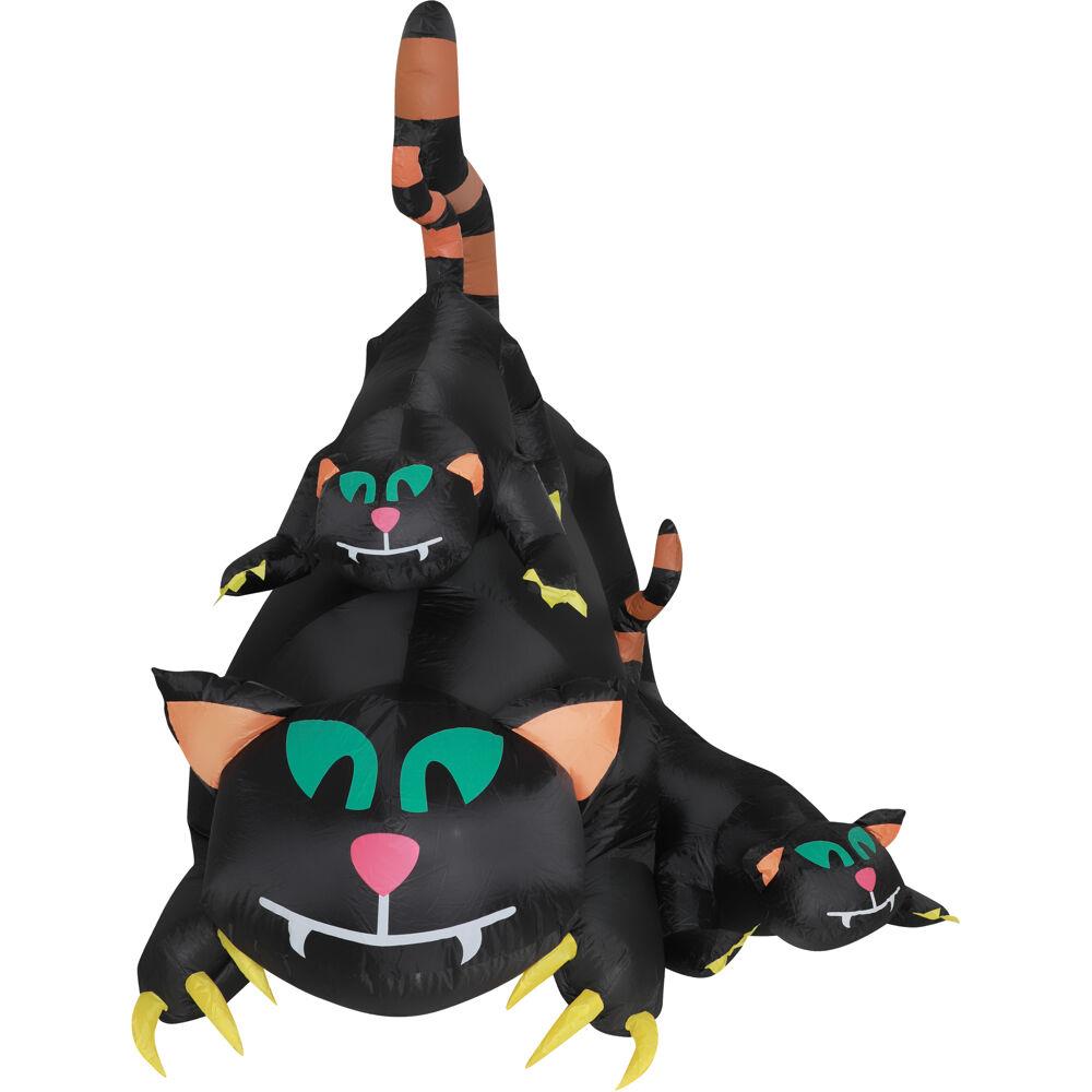 Haunted Hill 5-ft. Prelit Inflatable Black Cat Trio