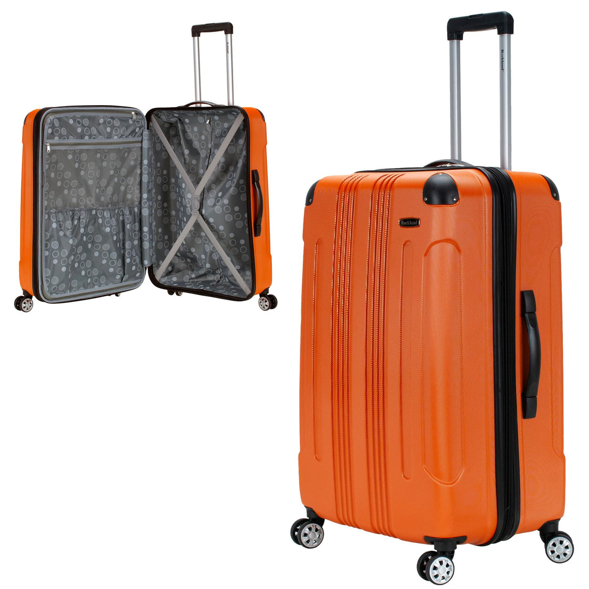 Rockland Luggage London ABS 28" Expandable Upright Spinner - Orange