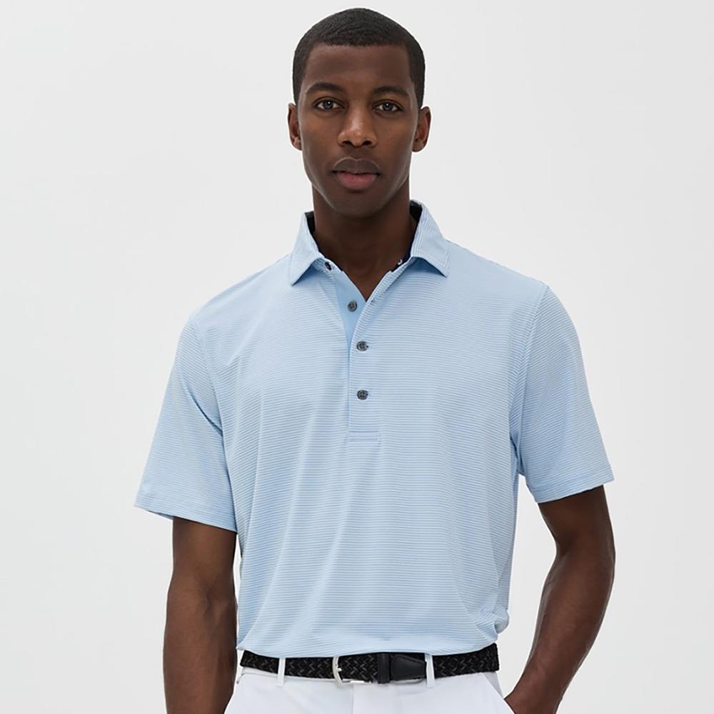 Greyson Men's Saranac Polo-Wolf Blue/Arctic-2X