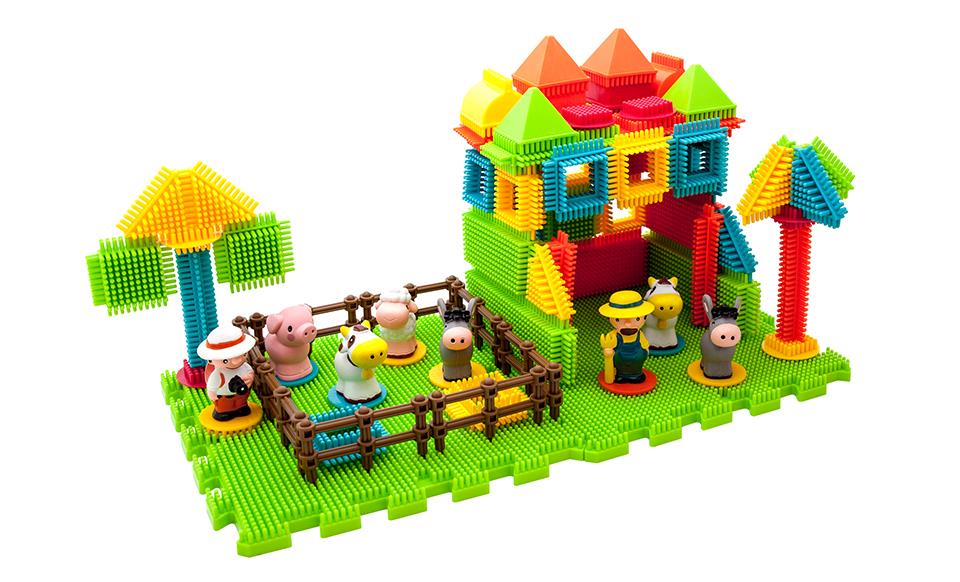 Picasso Tiles Farm Theme Bristle Shape 100-Piece Basic Building Set