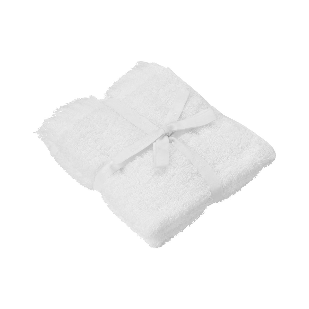 Blomus FRINO 2 Fringed Organic Cotton Terry Guest Hand Towel Set