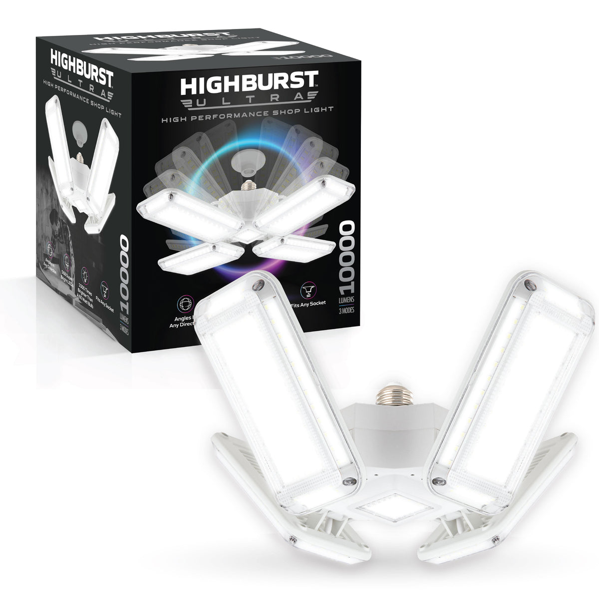 Bell + Howell Highburst 4-Panel LED Garage Light
