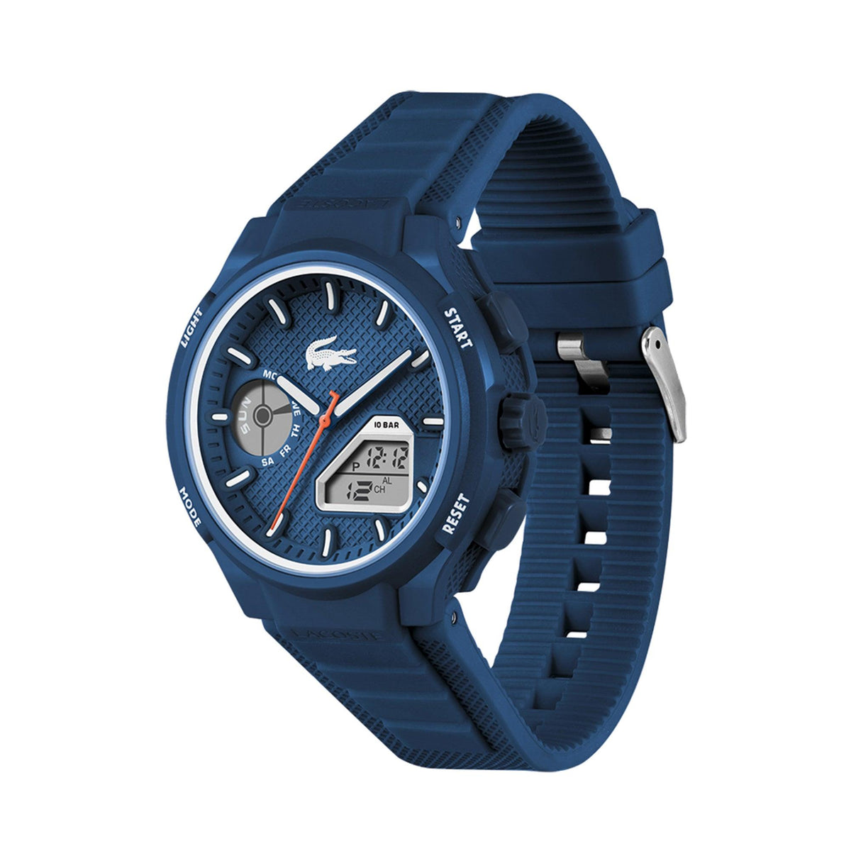 Lacoste Mens LC33 Ana-Digi Navy Silicone Strap Watch Navy Dial