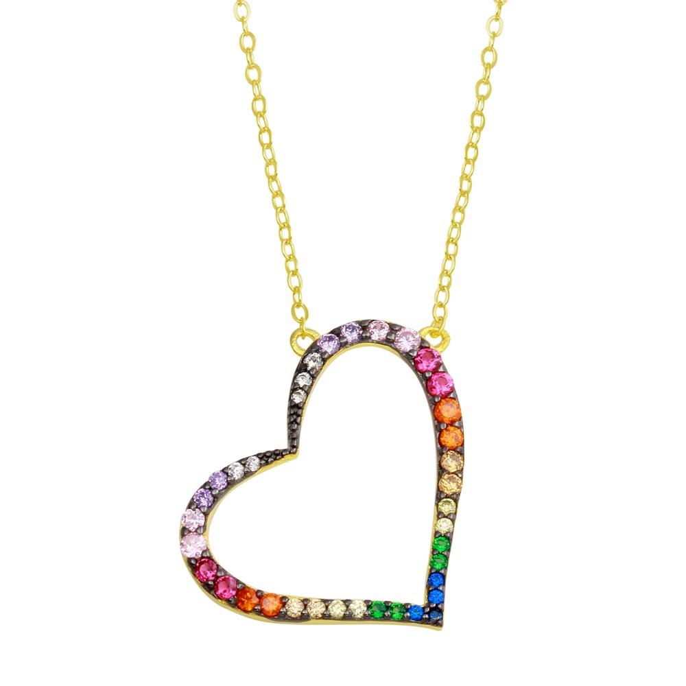 Infinity Luxe Jewelry Collection Slanted Heart Pendant Necklace