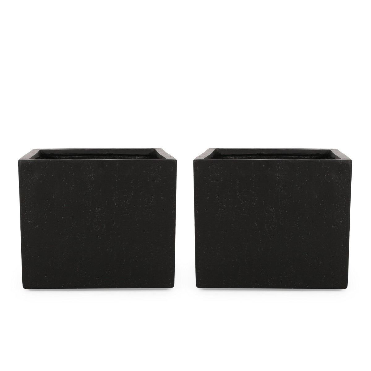 Stark Home Outdoor Modern Square Planters (Set Of 2)