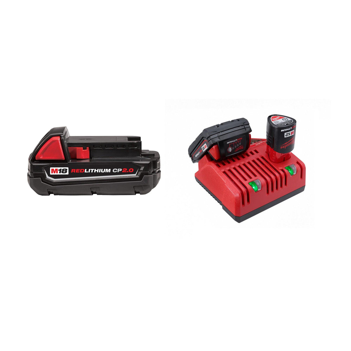 Milwaukee M18 Battery and Charger Bundle