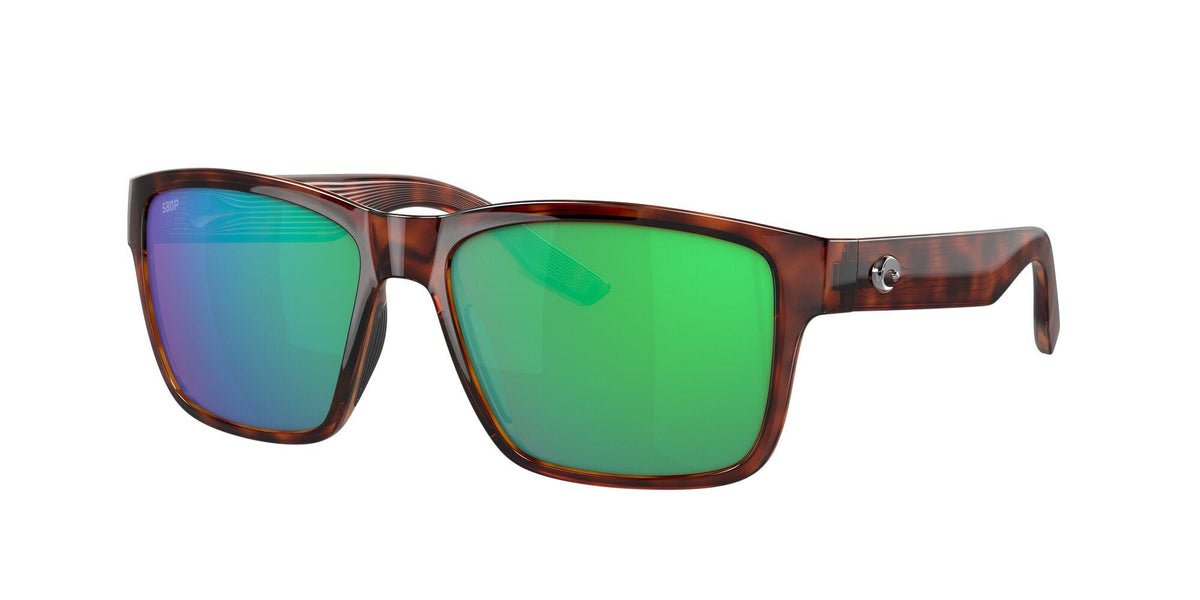 Costa Del Mar Paunch Sunglasses - (Frame) Tortoise; (Lens) Green Mirror, 580P