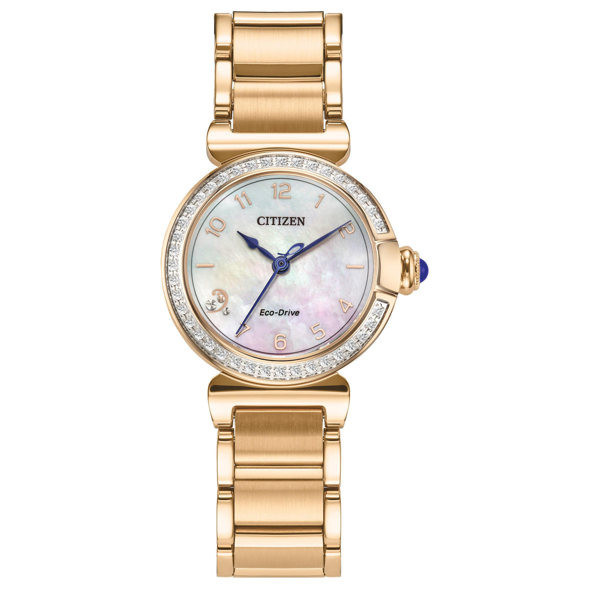 Citizen Ladies' Mae Eco-Drive Gold-Tone Stainless Steel Watch White MOP Dial