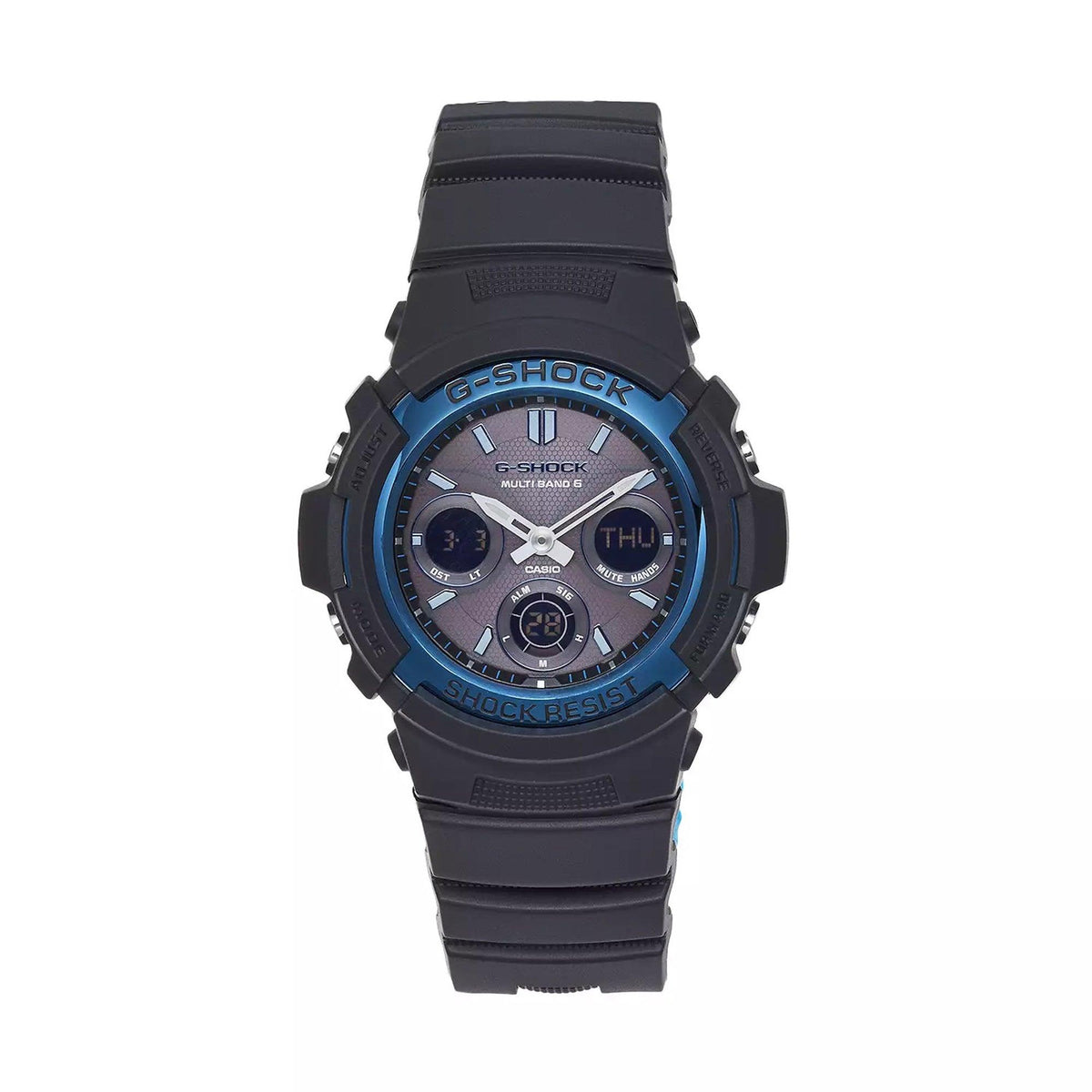 G-Shock Men's Tough Solar Analog/Digital Black Resin Watch Black Dial