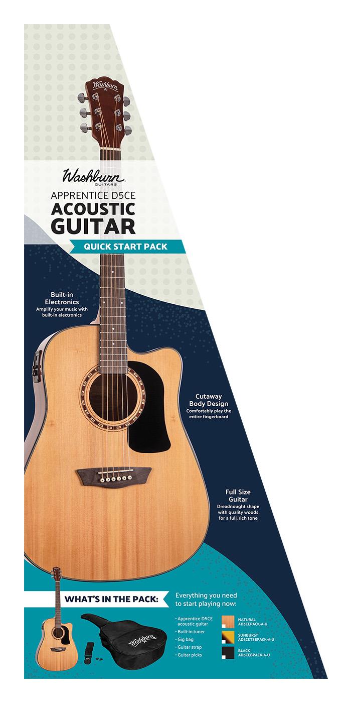 Washburn AD5CEPACK-A Apprentice Dreadnought Pack