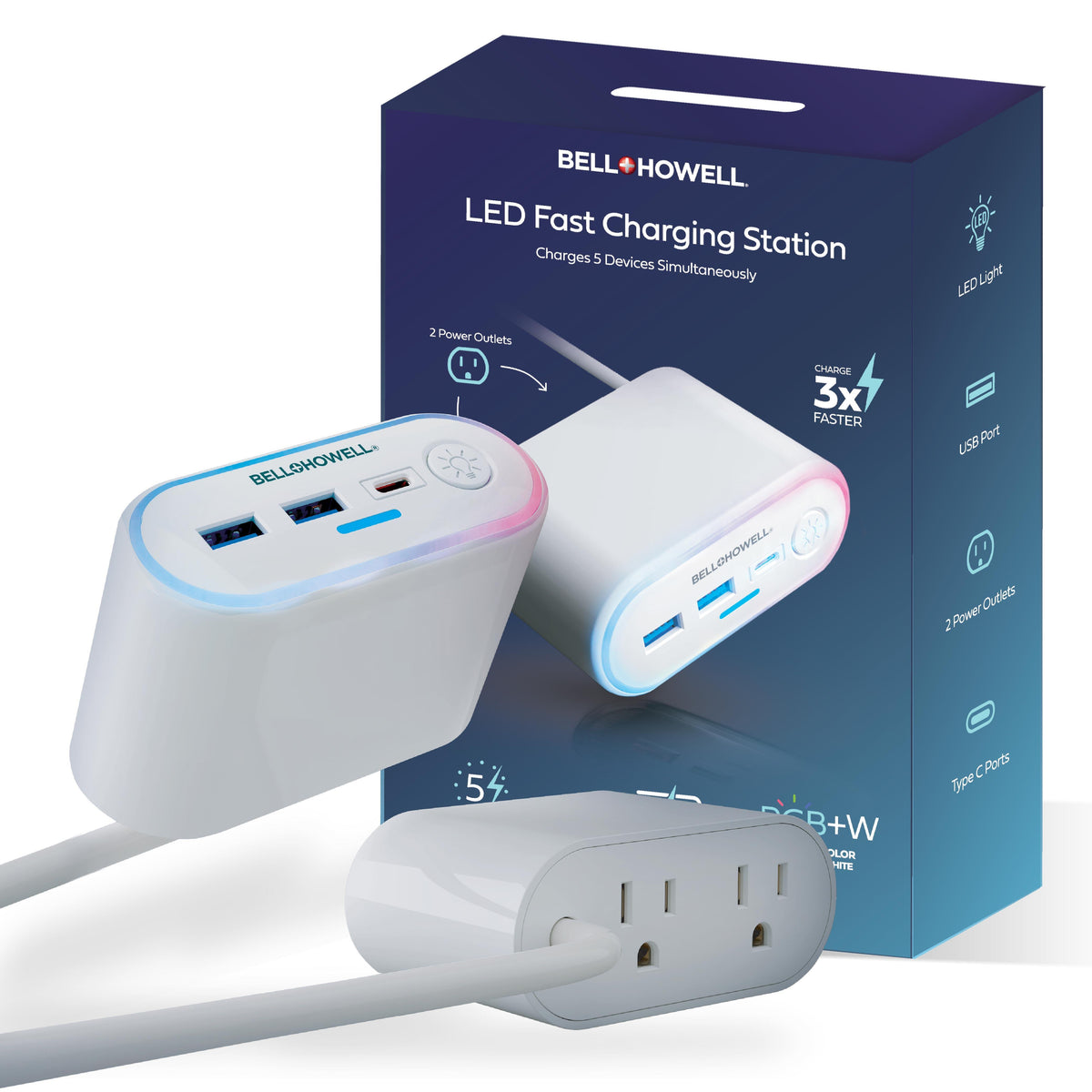Bell + Howell Charging Station Multi-Device Power Hub