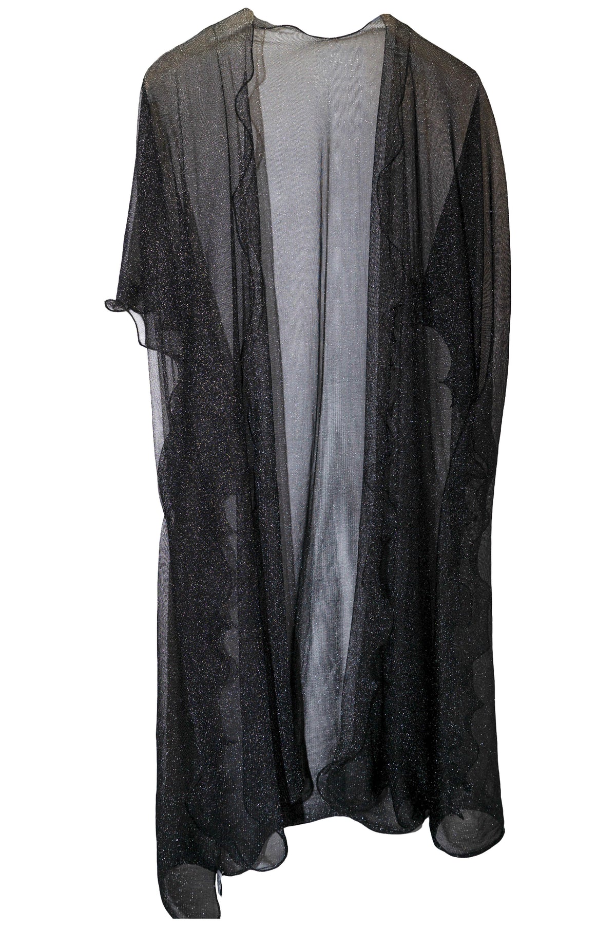Jessica McClintock Metallic Kimono with Lattice Edge