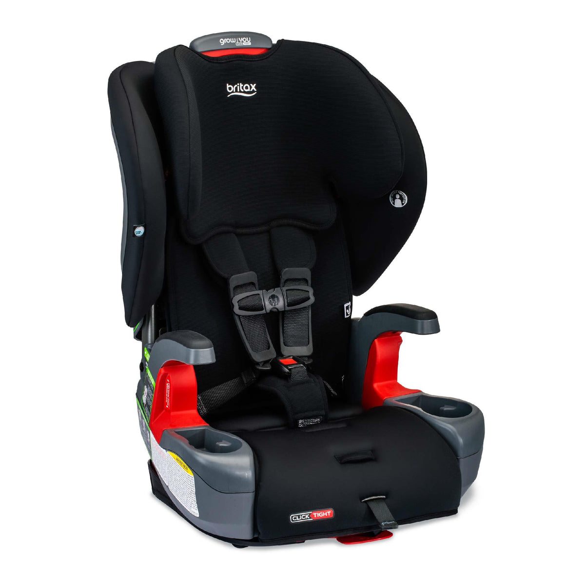 Bob-Britax Grow with You Clicktight Harness-2-Booster Seat - Black Contour