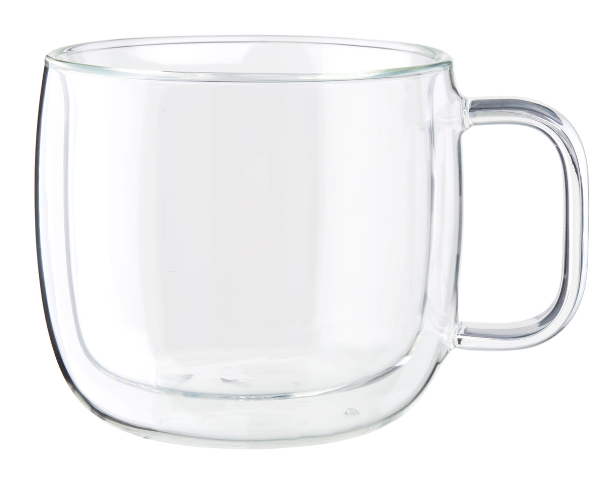 JA Henckels Sorrento Plus 2-Piece Double-Wall Glass Cappuccino Mug Set