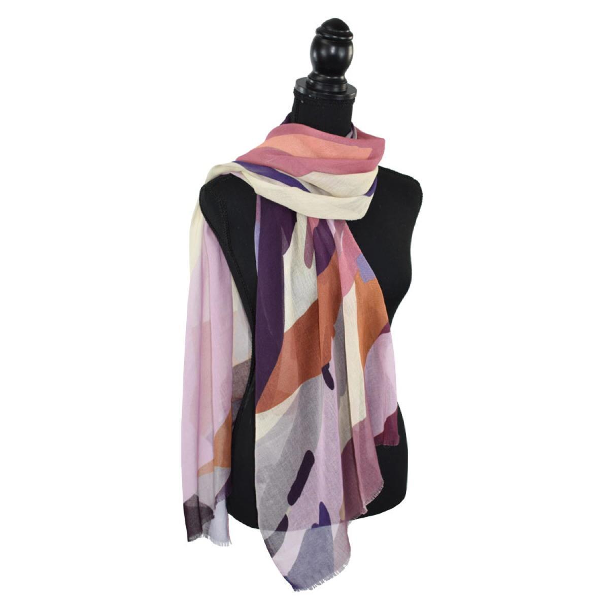 Dupatta Designs Milo Abstract Colorblock Scarf