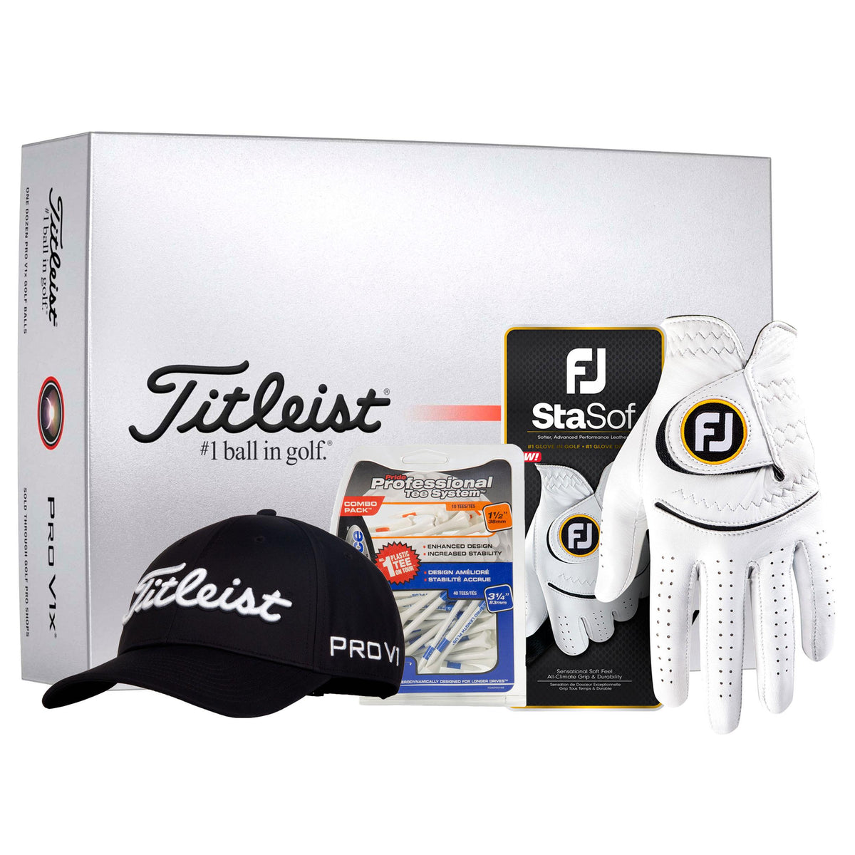 Titleist ProV1x Tour Peformance Kit - Black - Regular Left Hand/M/L