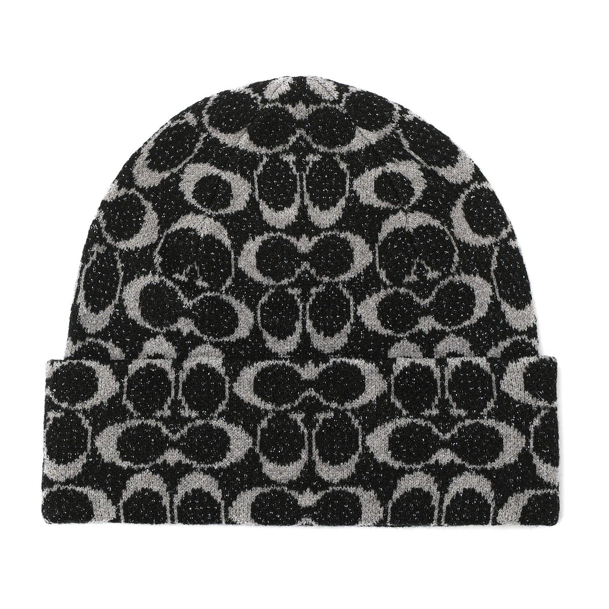 Coach Signature C Knit Beanie Gray Birch