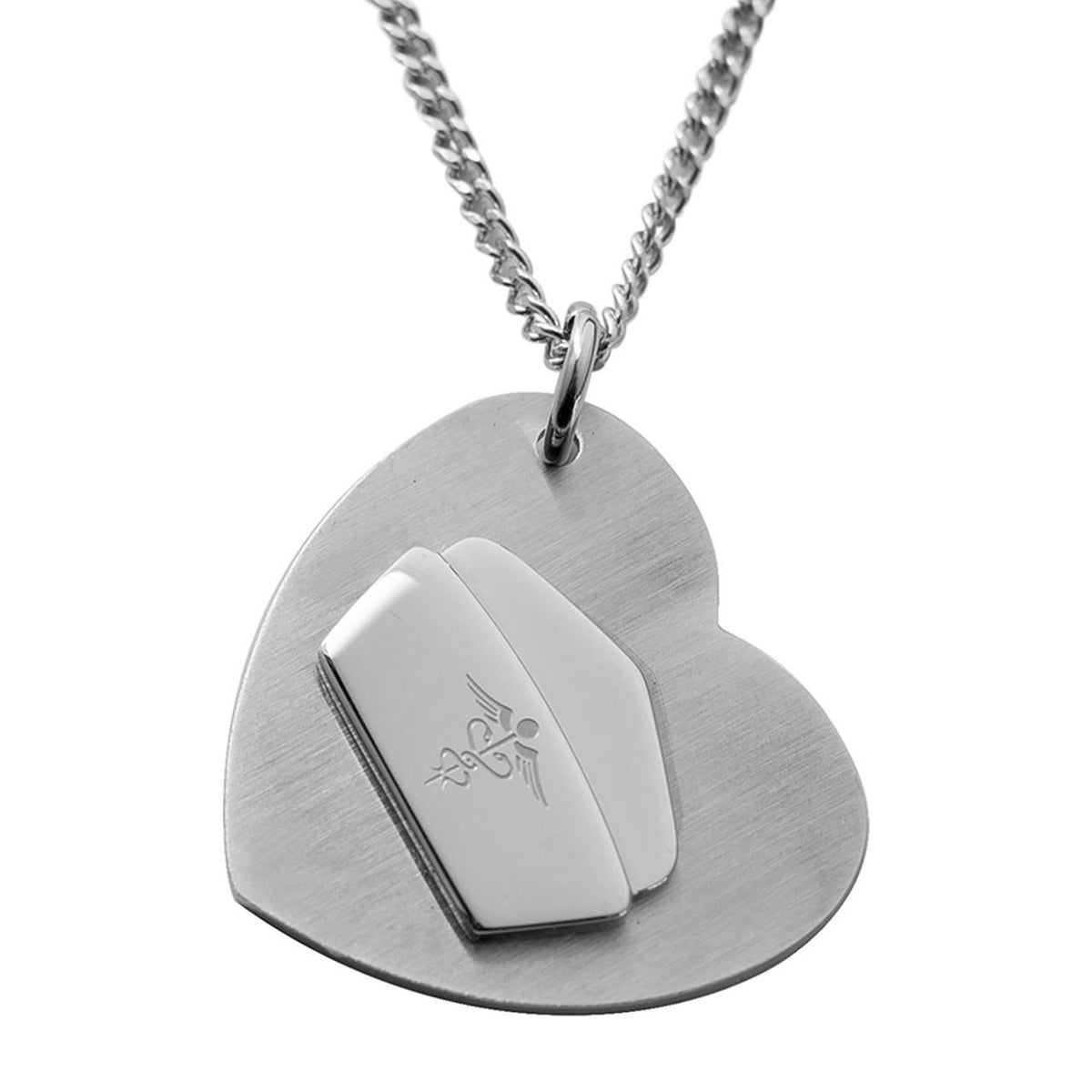 Joyful Sentiments Heart Shaped Nurse's Prayer Pendant Necklace