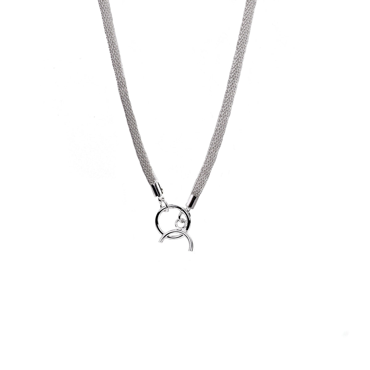 Completely Bella Silver Mesh Fashion Necklace