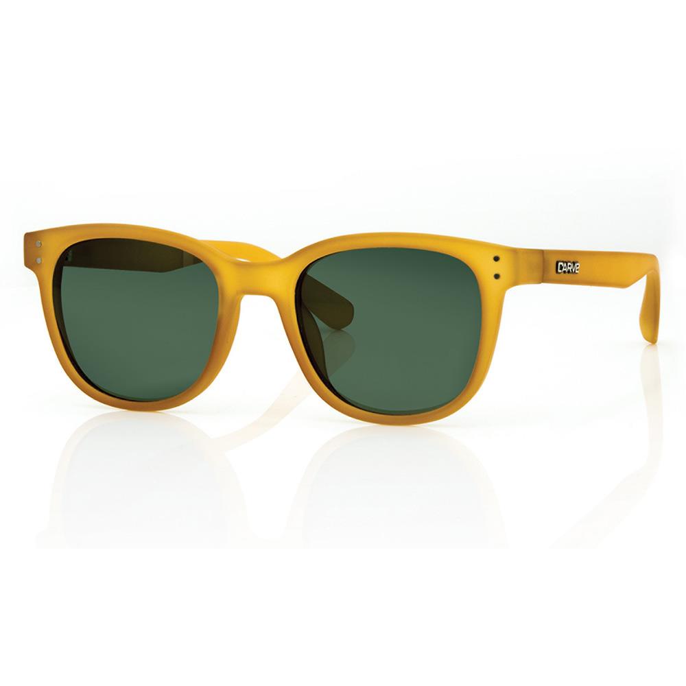Carve Unisex Homeland Sunglasses Matte Honey/Green polarized