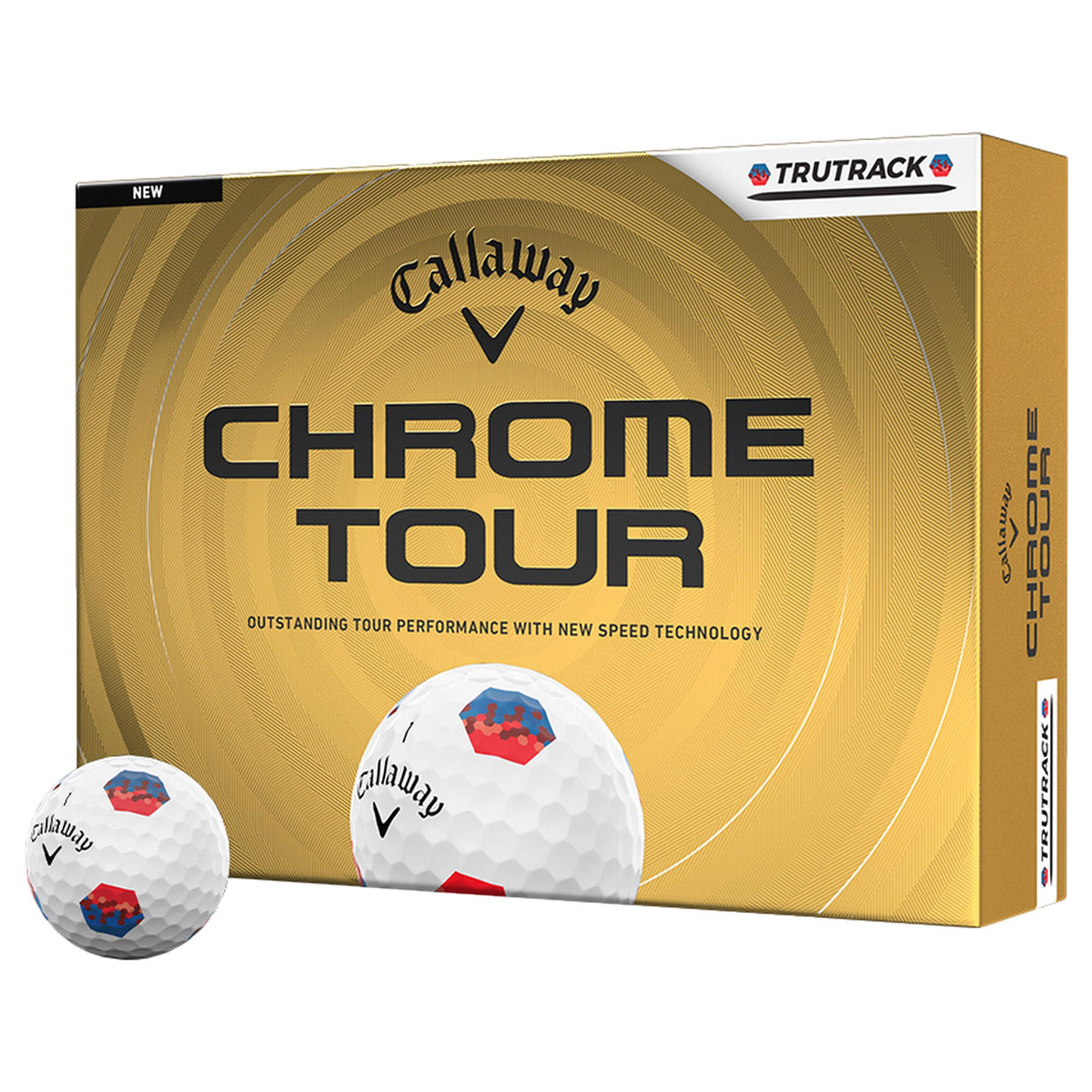 Callaway Chrome Tour TruTrack 26 Blue/Red Golf Balls - 1 Dozen