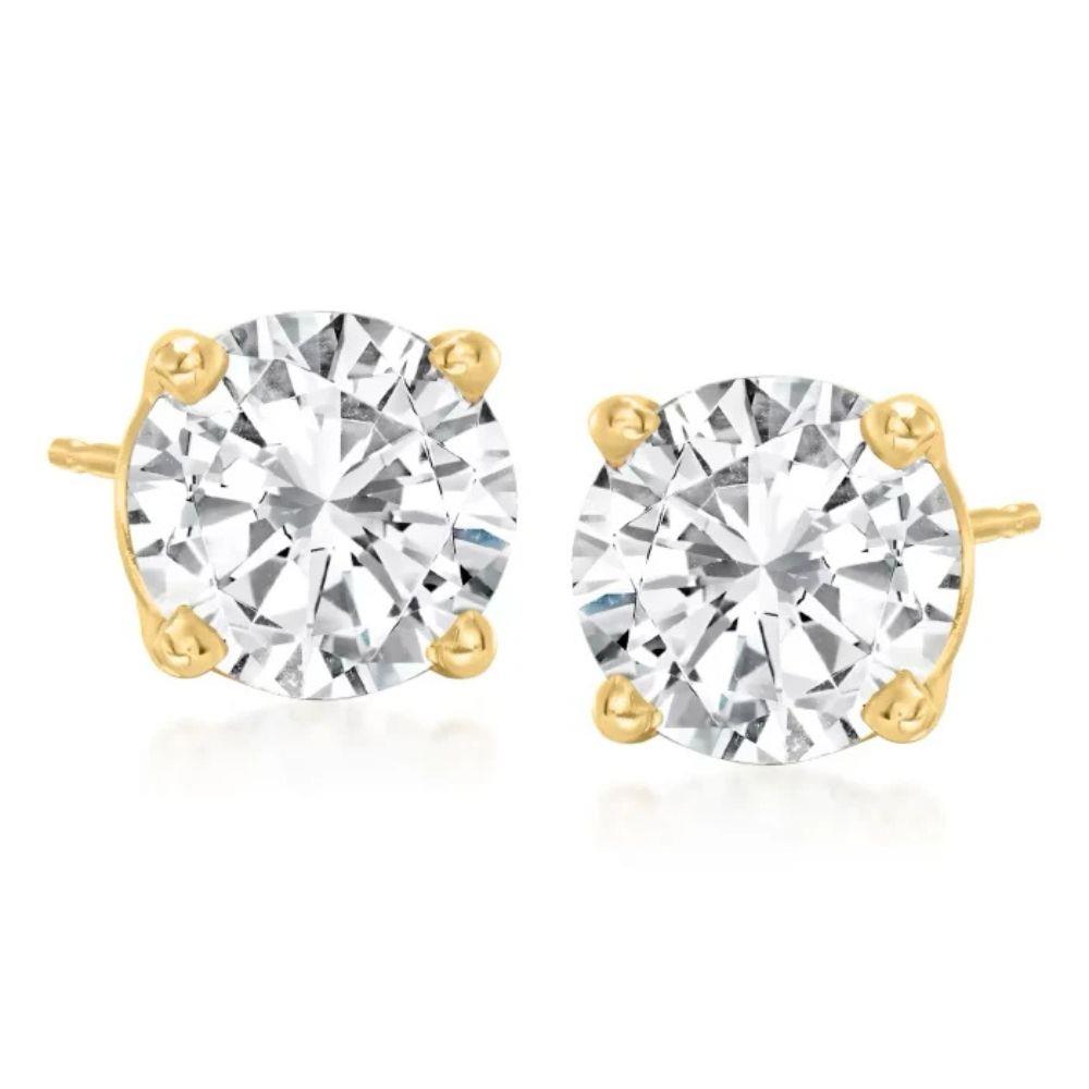 Anna Zuckerman Just Like Diamonds Only Better Studs Size 3 CT
