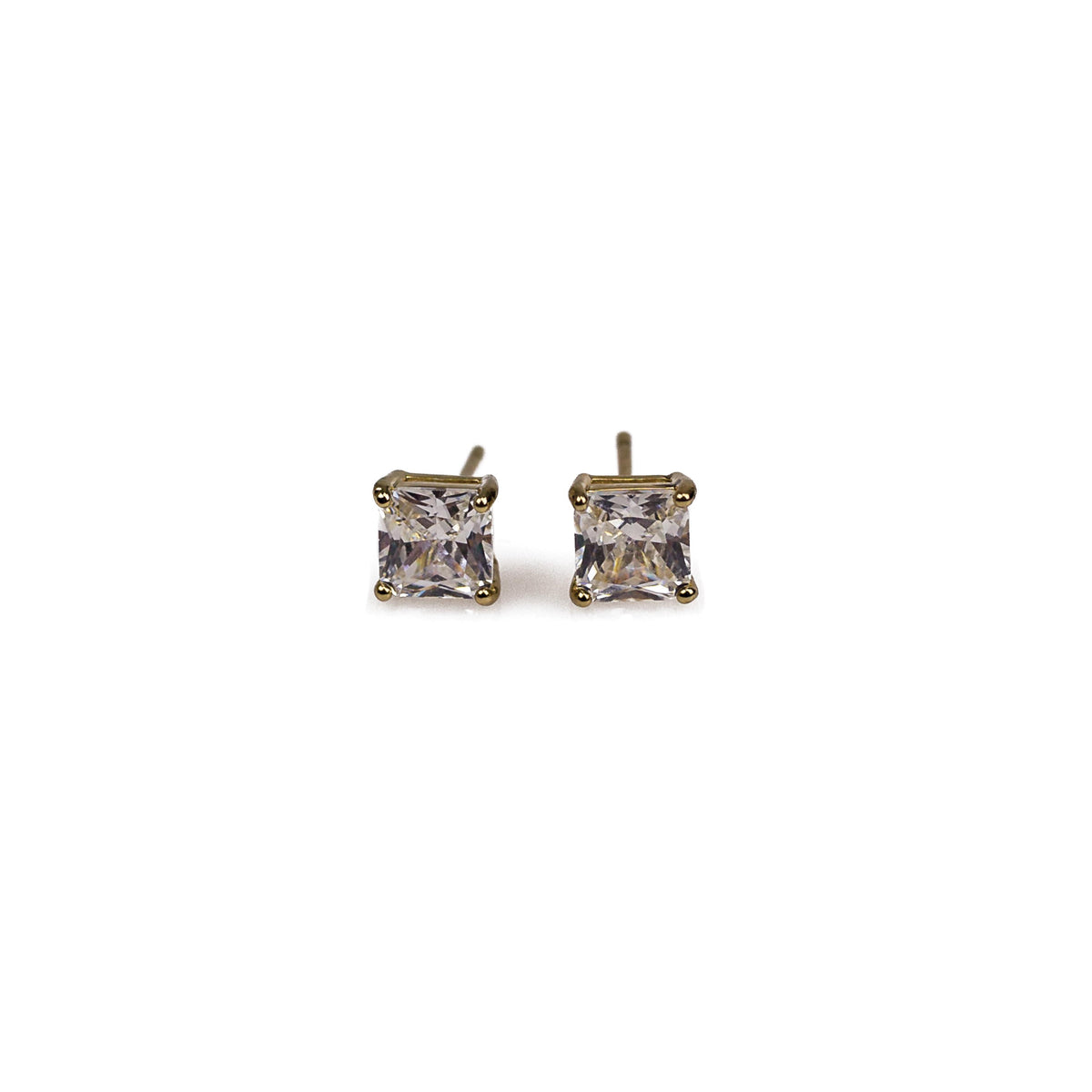 Completely Bella 18K Gold Plated Asscher Cut CZ Earrings