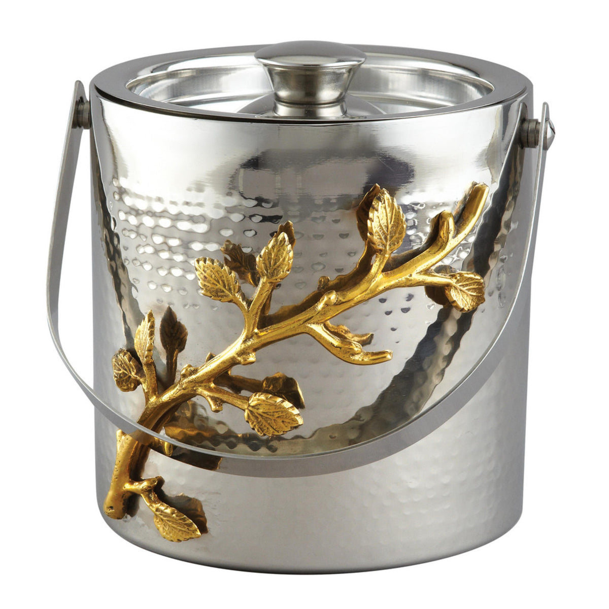 Stark Home Gilt Leaf Double Wall Ice Bucket