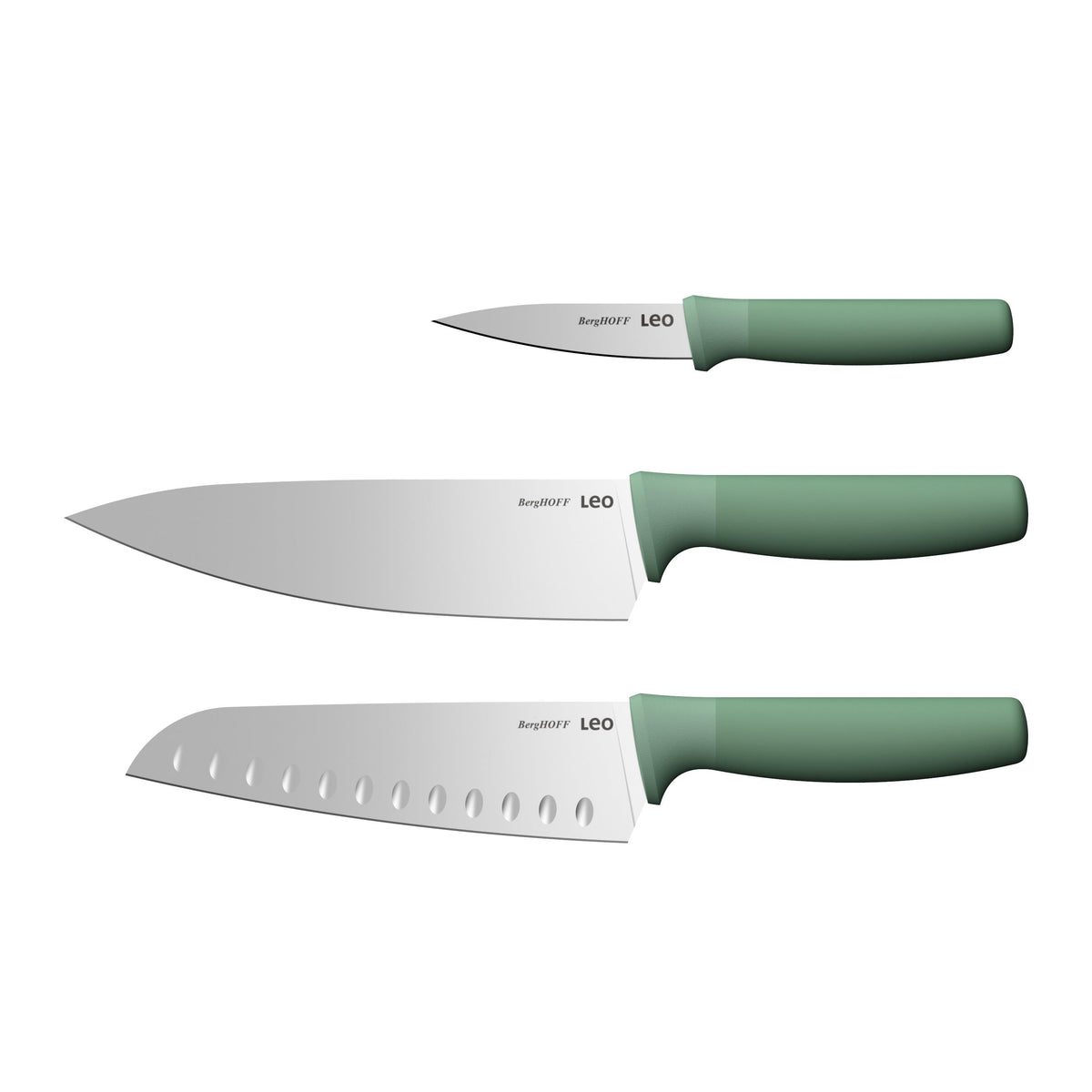 BergHOFF Leo Forest 3pc Recycled Advanced Knife Set
