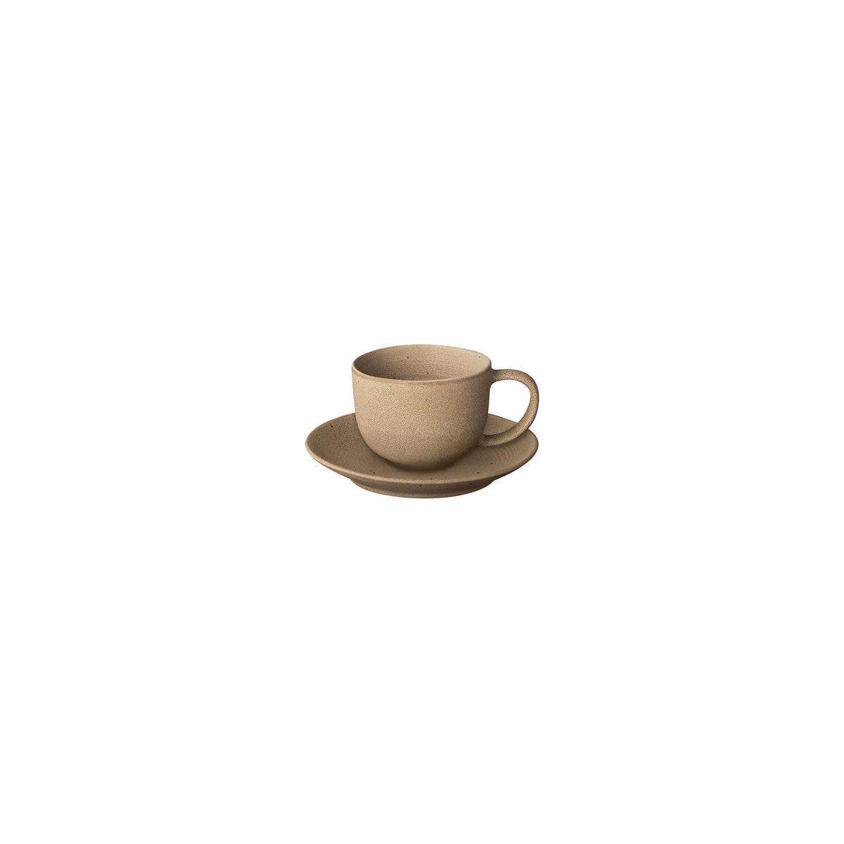 Blomus KUMI Stoneware Coffee Cups With Saucers - Set of 2