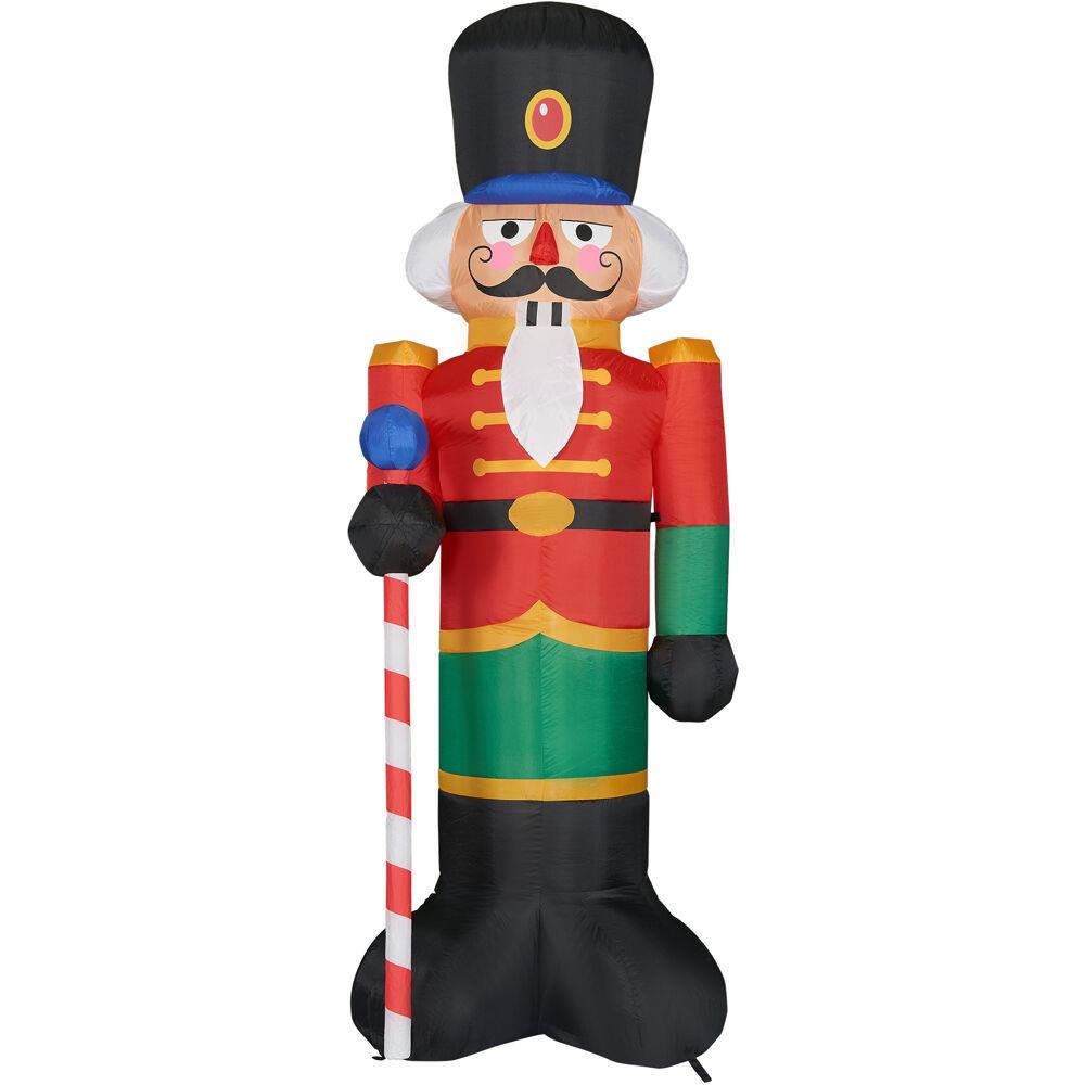Fraser Hill 10-Ft. Tall Prelit Nutcracker Inflatable