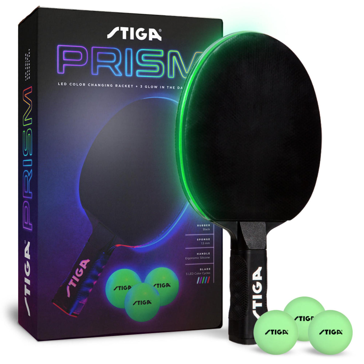 Escalade Sports STIGA - Prism LED Color Changing Racket Set
