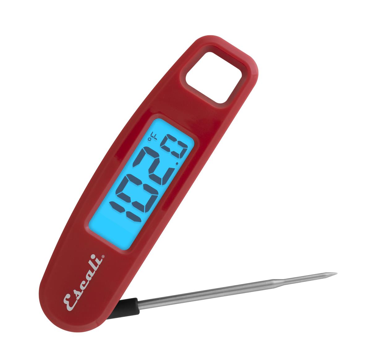 KitchenSupply Escali - Compact Folding Digital Thermometer, Red