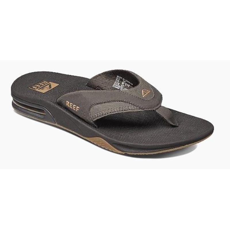 Reef Men's Fanning Flip Flop-Black/Silver-14