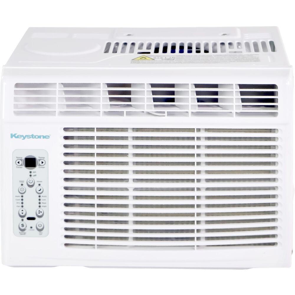 Keystone 12,000 BTU Window-Mounted Air Conditioner with Follow Me LCD Remote Control