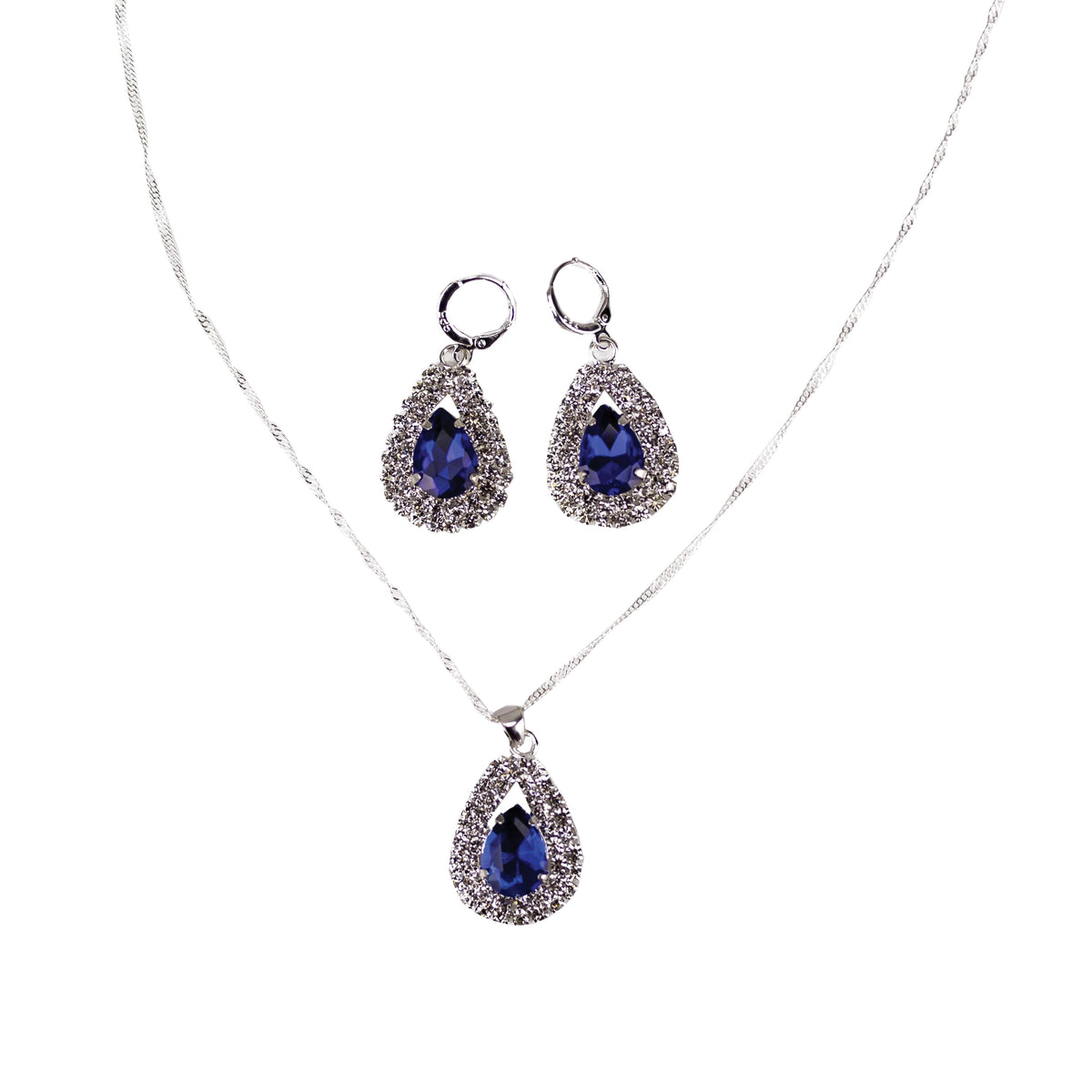 Completely Bella Sapphire Teardrop Jewelry Set