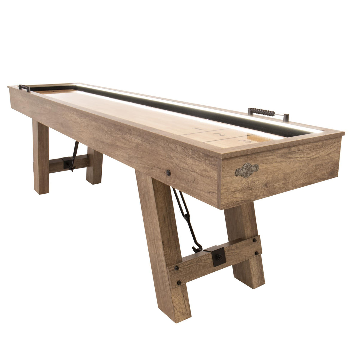 Escalade Sports American Legend - Brookdale 9-Foot LED Light Up Shuffleboard Table w/Bowling
