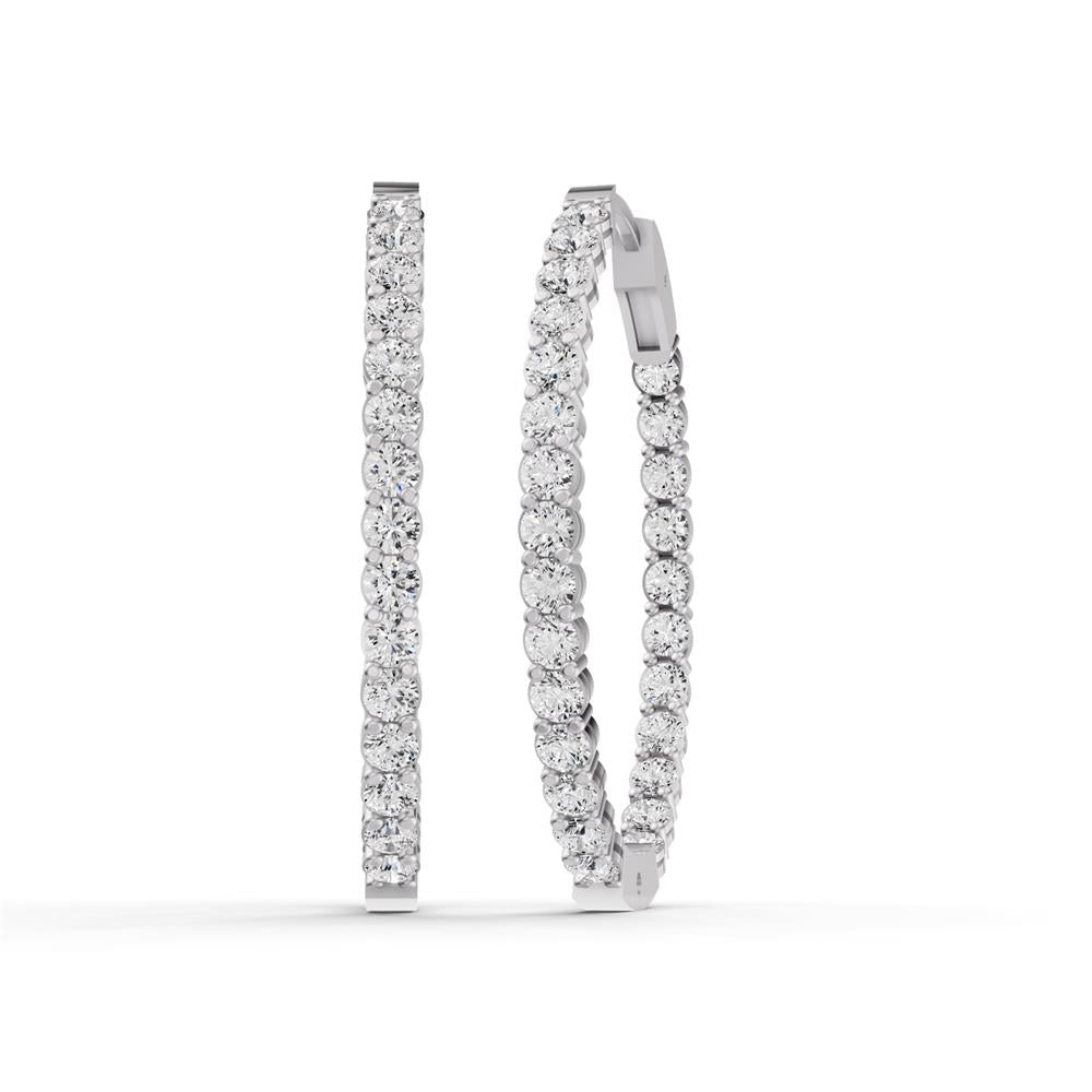 Prestige Boutique Diamonds Oval Lab Hoop Earrings Size 10.06 CT