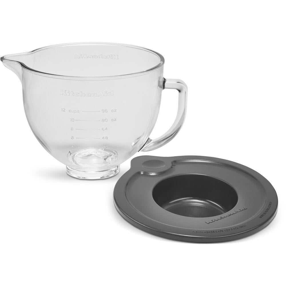 5-Qt. Clear Glass Bowl with Lid for KitchenAid Tilt-Head Stand Mixers