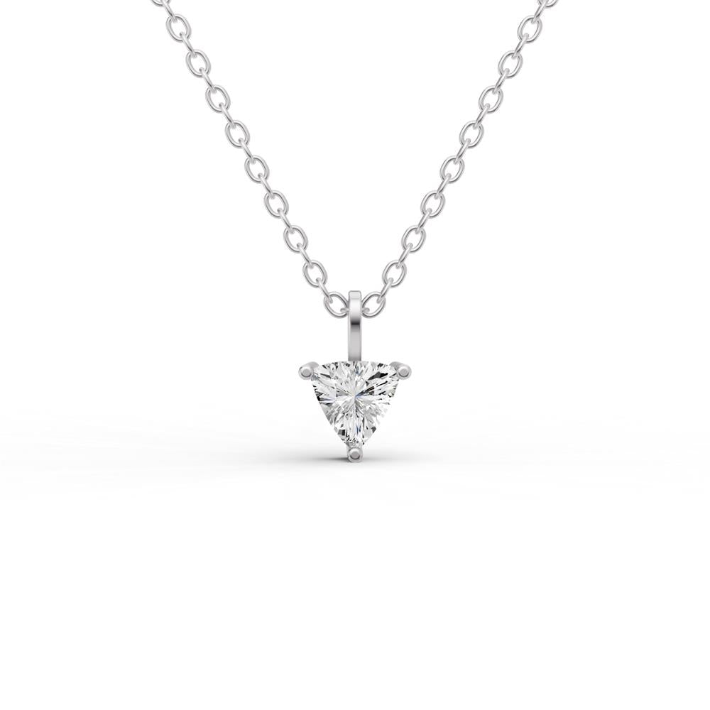 Prestige Boutique Diamonds Trillion Lab Diamond Solitaire Pendant Size 0.5 CTW