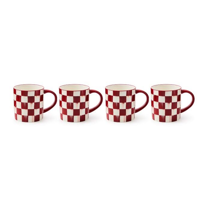 MacKenzie-Childs Mugs, Set of 4