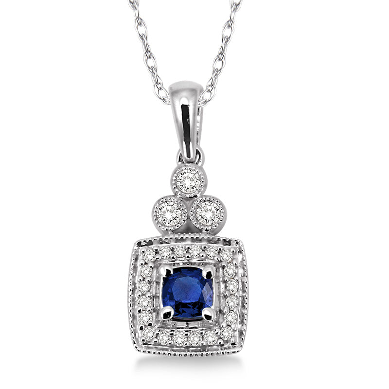 Jilco Inc Diamond & Sapphire Necklace