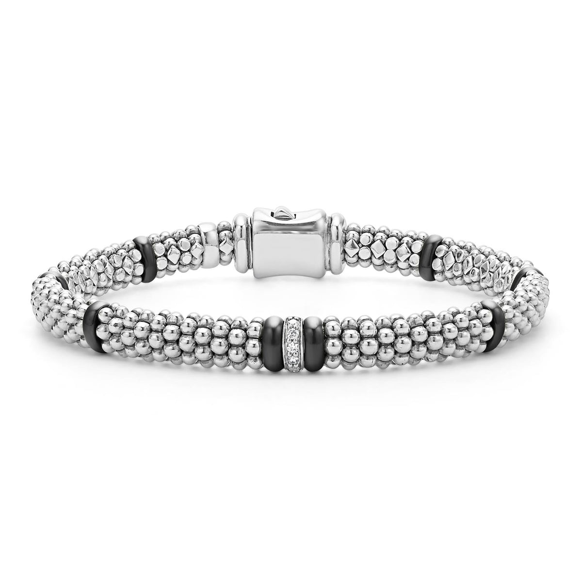 Lagos Single Station Diamond Caviar Bracelet